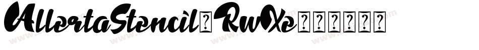 AllertaStencil-RwXe字体转换