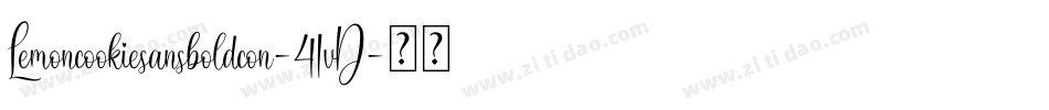 Lemoncookiesansboldcon-41vD字体转换