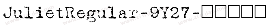 JulietRegular-9Y27字体转换