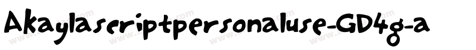 Akaylascriptpersonaluse-GD4g字体转换
