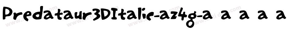 Predataur3DItalic-az4g字体转换