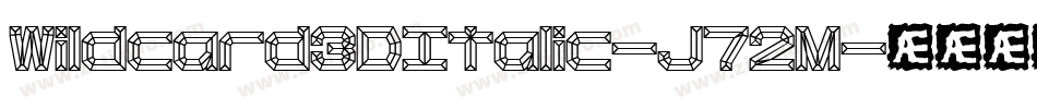 Wildcard3DItalic-J72M字体转换