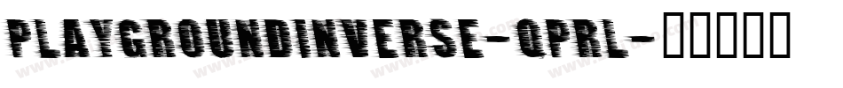 PlayGroundInverse-qPRl字体转换
