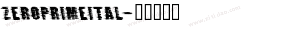 zeroprimeital字体转换