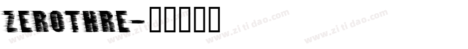 zerothre字体转换