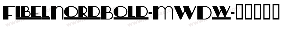 FibelNordBold-MWDw字体转换