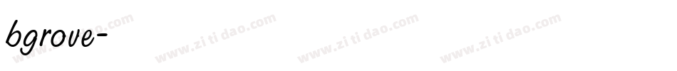 bgrove字体转换