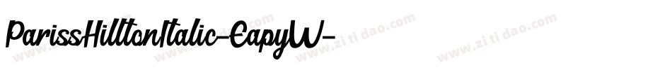 ParissHilltonItalic-EapyW字体转换