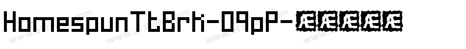HomespunTtBrk-O9pP字体转换