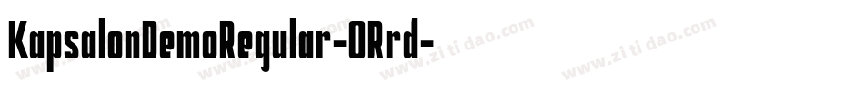 KapsalonDemoRegular-0Rrd字体转换
