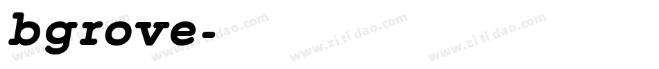 bgrove字体转换