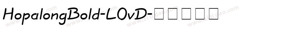 HopalongBold-LOvD字体转换