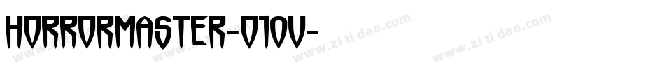 Horrormaster-o10V字体转换