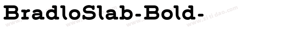 BradloSlab-Bold字体转换