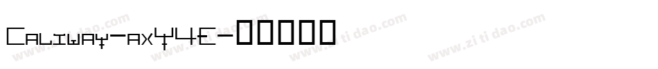 Caliway-axY4E字体转换