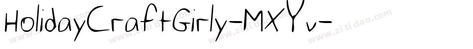 HolidayCraftGirly-MXYv字体转换
