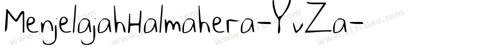 MenjelajahHalmahera-YvZa字体转换