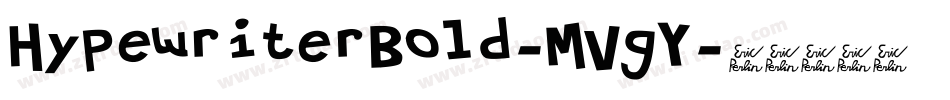 HypewriterBold-MVgY字体转换
