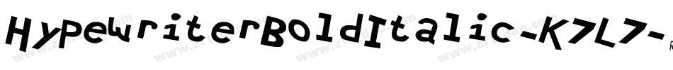 HypewriterBoldItalic-K7L7字体转换