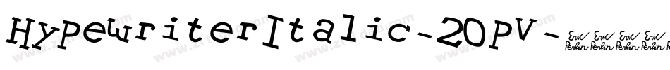 HypewriterItalic-2Opv字体转换