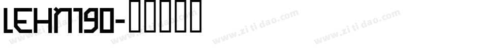 LEHN190字体转换