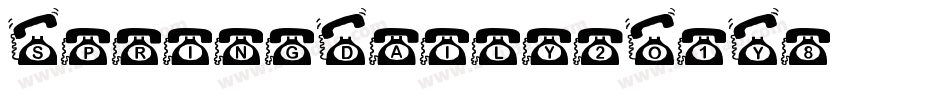 SpringDaily-2O1Y8字体转换