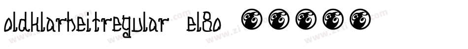 OldKlarheitRegular-el8O字体转换