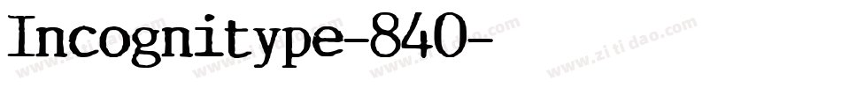 Incognitype-840字体转换
