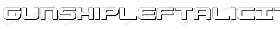 GunshipLeftalicItalic-R40E字体转换