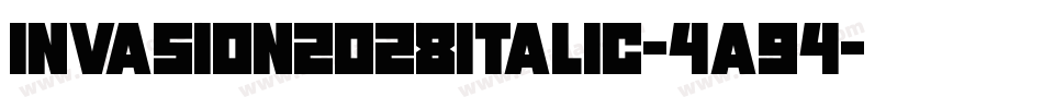 Invasion2028Italic-4a94字体转换