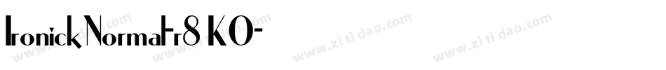 IronickNormal-r8KO字体转换