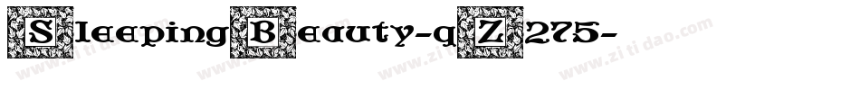 SleepingBeauty-qZ275字体转换