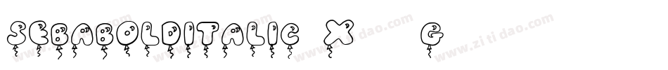 SebaBoldItalic-X336G字体转换