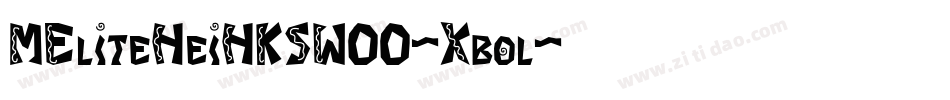 MEliteHeiHKSW00-Xbol字体转换