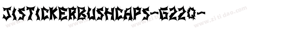 JiStickerbushCaps-g22q字体转换
