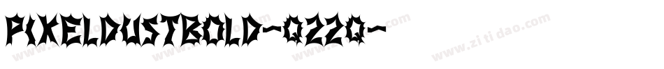 PixeldustBold-q22q字体转换