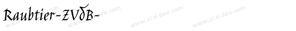 Raubtier-ZVdB字体转换