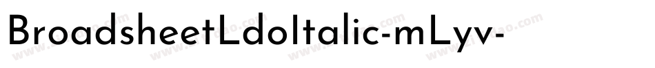 BroadsheetLdoItalic-mLyv字体转换