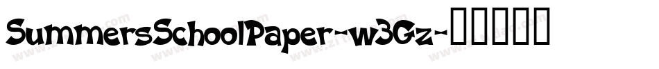 SummersSchoolPaper-w3Gz字体转换