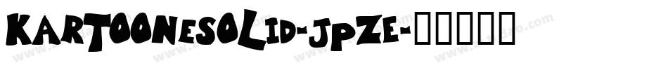 KartooneSolid-JpZE字体转换