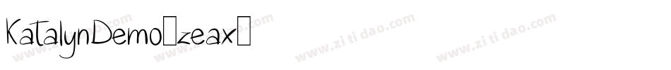 KatalynDemo-zEAX字体转换
