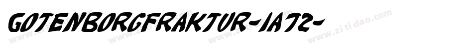 Gotenborgfraktur-1a72字体转换