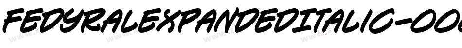 FedyralExpandedItalic-O0Oe字体转换