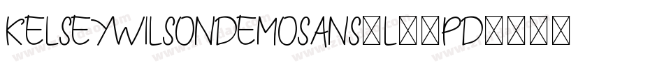 KelseyWilsonDemoSans-L38pD字体转换