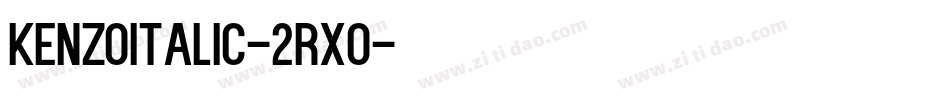 KenzoItalic-2RXo字体转换