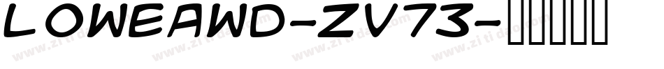 LoweaWd-ZV73字体转换