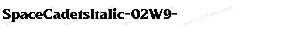 SpaceCadetsItalic-02W9字体转换