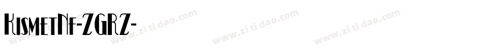 KismetNf-ZGRZ字体转换