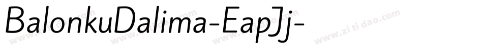 BalonkuDalima-EapJj字体转换