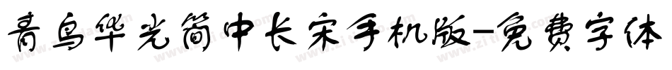 青鸟华光简中长宋手机版字体转换